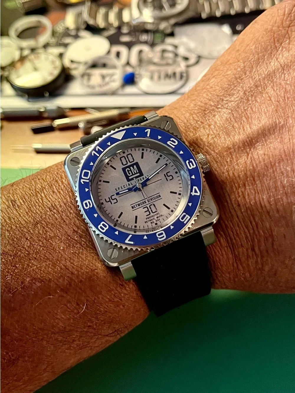 GM General Motors Technician Automatic Mechanical Watch Custom Prototype Watch.